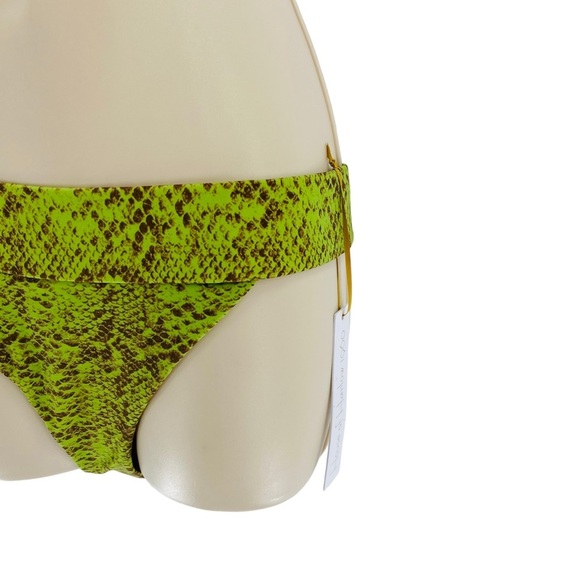 House of Harlow 1960 | NEW Anastasia Bikini Bottom in Green Python Size S - Picture 5 of 9